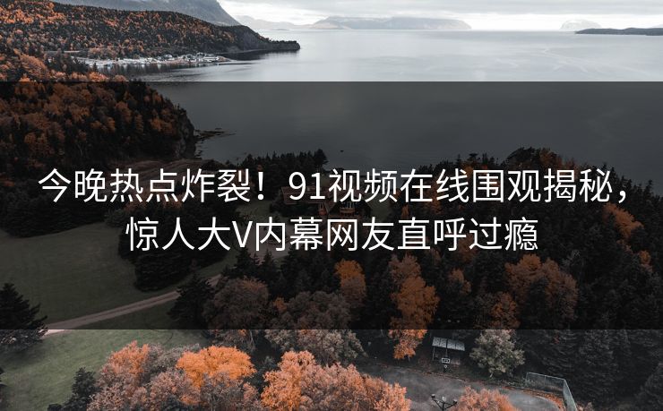 今晚热点炸裂！91视频在线围观揭秘，惊人大V内幕网友直呼过瘾  第1张