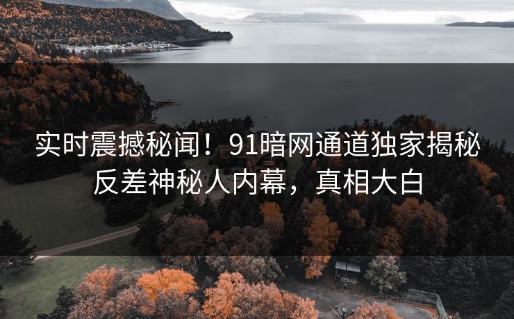 实时震撼秘闻！91暗网通道独家揭秘反差神秘人内幕，真相大白  第1张