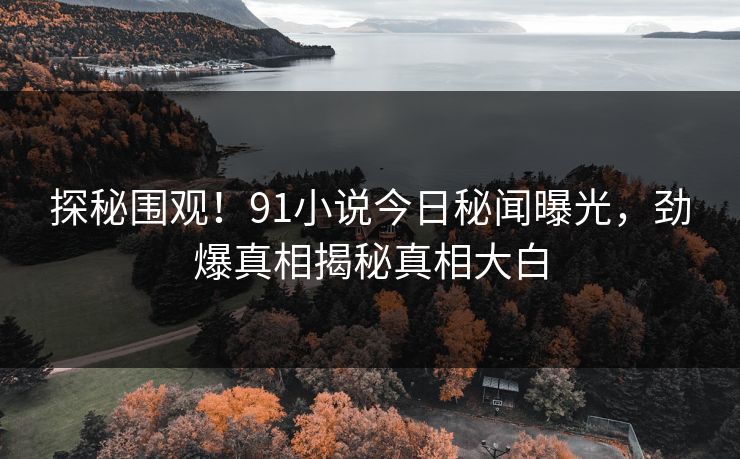 探秘围观！91小说今日秘闻曝光，劲爆真相揭秘真相大白