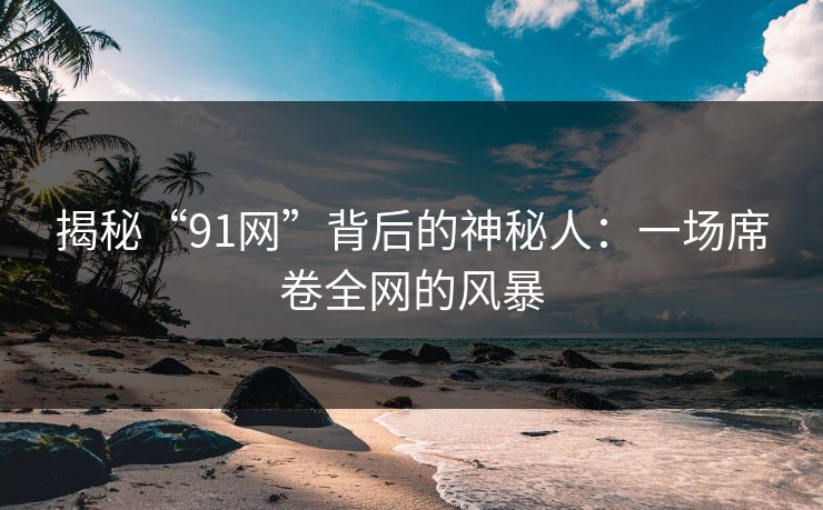 揭秘“91网”背后的神秘人：一场席卷全网的风暴