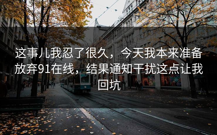 这事儿我忍了很久,今天我本来准备放弃91在线,结果通知干扰这点让我回坑
